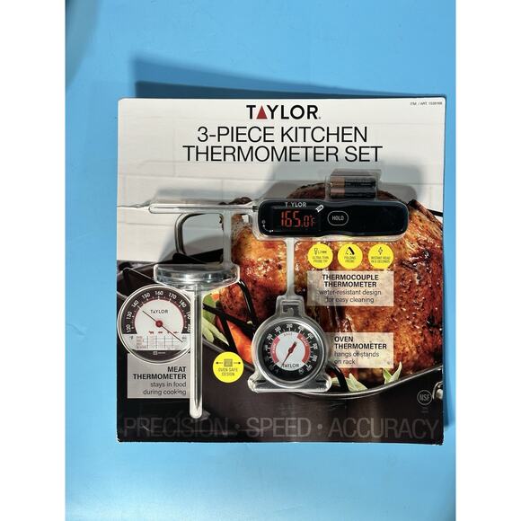 TAYLOR 3-Piece Kitchen Cooking Thermometer Set - Picture 1 of 2